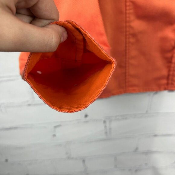 Arcteryx Orange Button Shirt Womens L Long Sleeve Relaxed Fit Outdoors Gorpcore - Picture 8 of 12